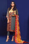 AlKaram Winter Collection – Three Piece Printed Cotail Suit With Printed Cotail Viscose Dupatta – FW-11-20-Grey